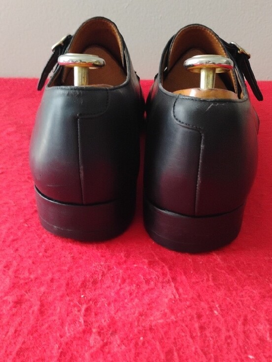 Men\'s Black Single Monk Strap Leather Dress Shoes main image 8